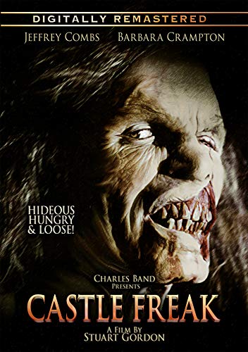 DVD cover for horror film "Castle Freak" featuring a monstrous face.