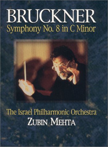 DVD cover featuring conductor Zubin Mehta with orchestra, titled "Bruckner Symphony No. 8.