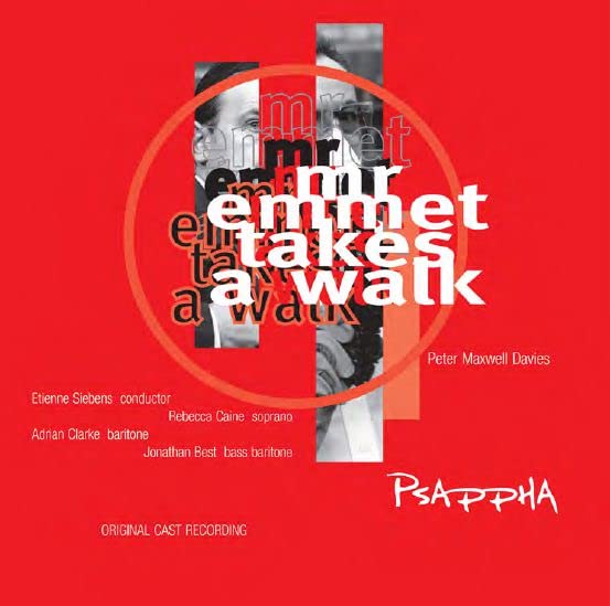 CD cover: red circle with text "Mr Emmet Takes A Walk", faces within.