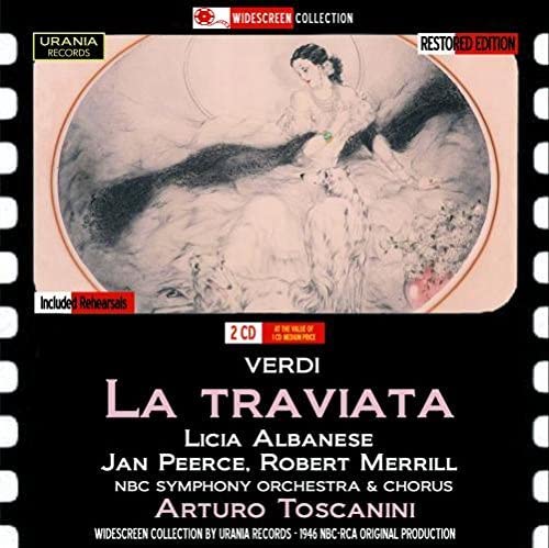 CD cover for Verdi’s “La Traviata” conducted by Arturo Toscanini.
