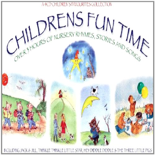 CD cover for āChildrenās Fun Timeā featuring illustrated nursery rhyme scenes.