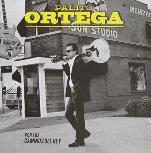CD cover: Ortega Palito with guitar, Memphis Sun Studio backdrop.