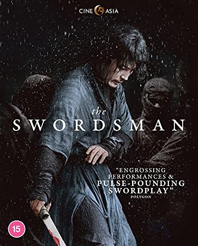 Blu-ray cover for "The Swordsman" featuring a man with a sword.