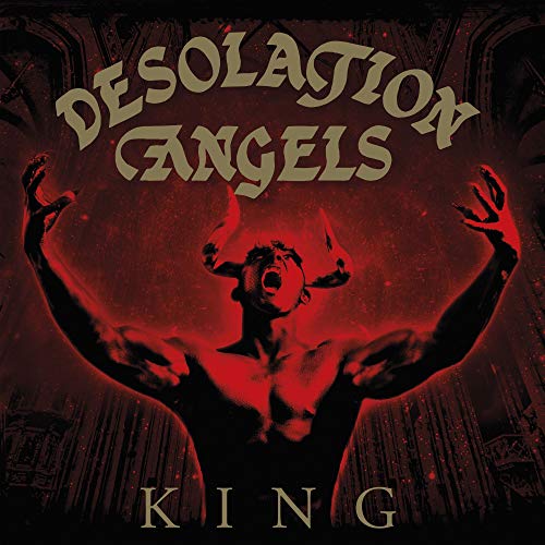Desolation Angels "King" CD cover: demonic figure with outstretched arms, red tones.