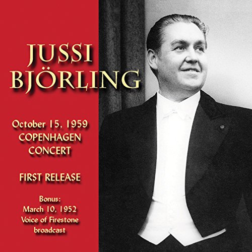 CD cover featuring black and white portrait of opera singer Jussi Bjorling.
