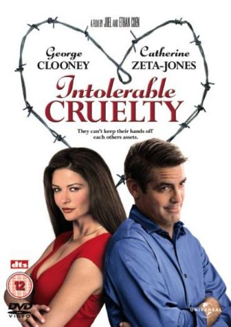 “Intolerable Cruelty” DVD cover featuring George Clooney and Catherine Zeta-Jones.