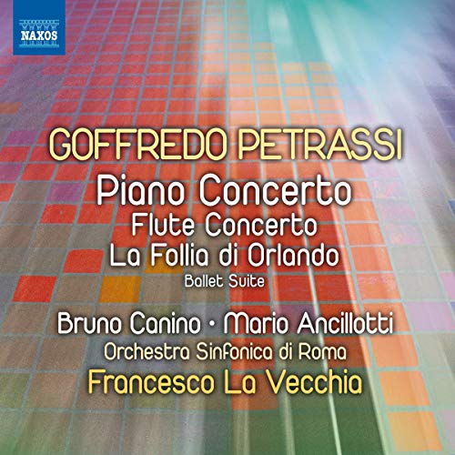 CD cover for Petrassi’s Piano and Flute Concertos, Naxos label.