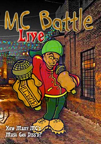 DVD cover: cartoon rapper with microphone, brick wall background.