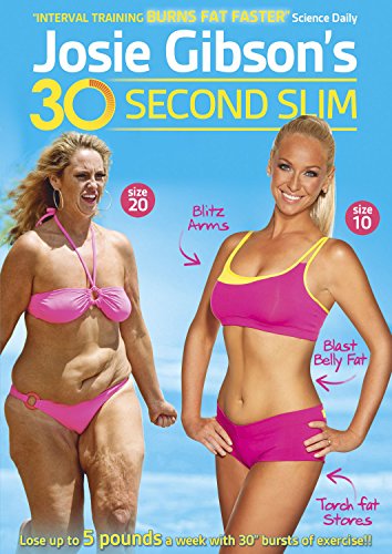 DVD cover featuring Josie Gibson before and after weight loss in bikinis.