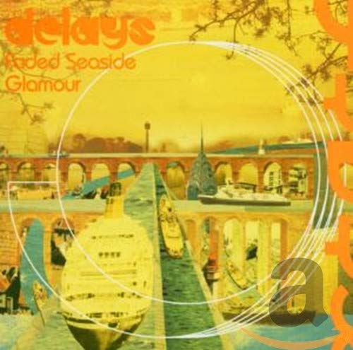 CD cover for Delays’ “Faded Seaside Glamour” with a seaside scene.