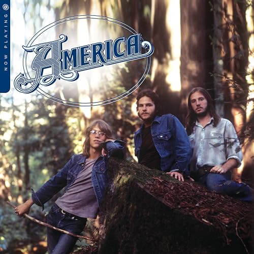 Album cover for America, featuring three men in a forest.