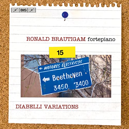 CD cover for Ronald Brautigam’s Beethoven Diabelli Variations, Vol. 15.
