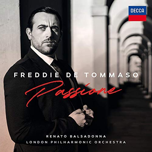 CD cover featuring portrait of Freddie De Tommaso with "Passione" title.