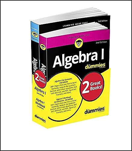 Algebra I Workbook For Dummies with Algebra I For Dummies 3e Bundle