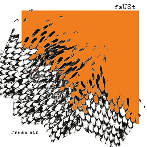 CD cover for Faust’s “Fresh Air” with abstract black and orange design.