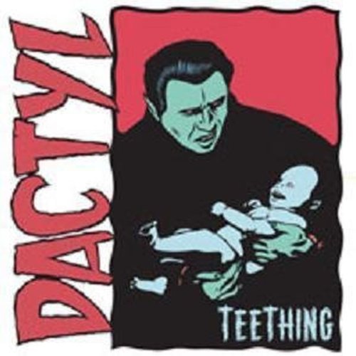 CD cover: Man with zombie-like features holding a baby.