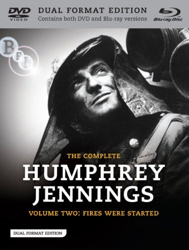 Black and white film still of a firefighter, Blu-ray/DVD edition cover.