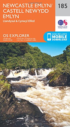 OS Explorer Map (185) Newcastle Emlyn, Llandysul and Cynwyl Elfed