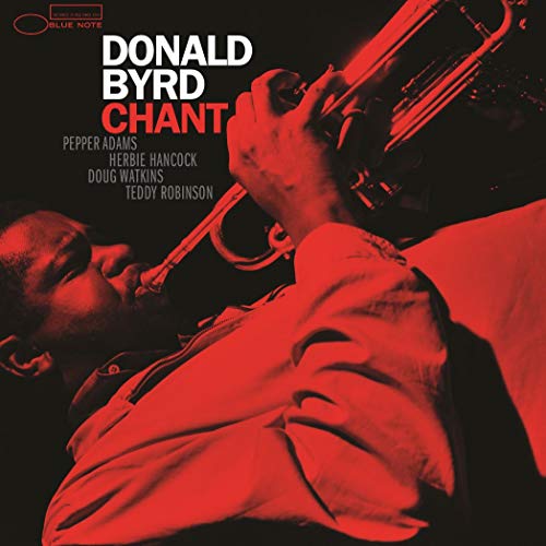 Donald Byrd album cover: a red background with a trumpet player.
