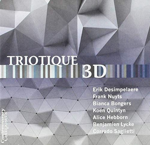 CD cover for “Triotique - 3D” featuring geometric, polygonal design.