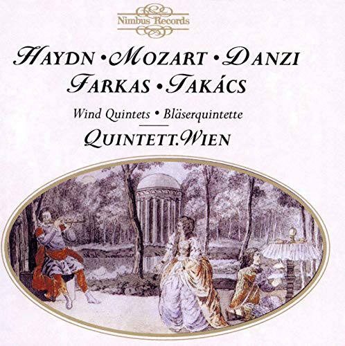 CD cover featuring classical composers Haydn, Mozart, Danzi, and a park scene.