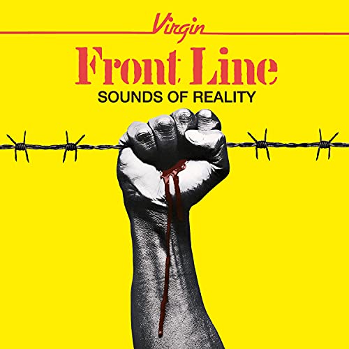 Album cover: clenched fist with blood against yellow and barbed wire.