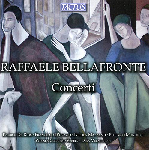 CD cover for “Concerti” by Raffaele Bellafronte, featuring stylized figures.