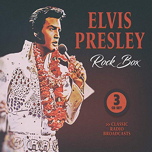Elvis Presley "Rock Box" 3CD set cover with portrait and floral lei.