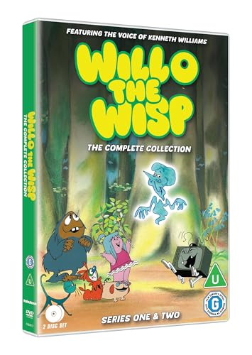Willo The Wisp" DVD cover featuring cartoon characters in a forest scene.
