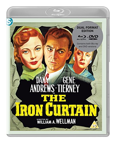 Blu-ray cover for “The Iron Curtain” featuring Dana Andrews and Gene Tierney.