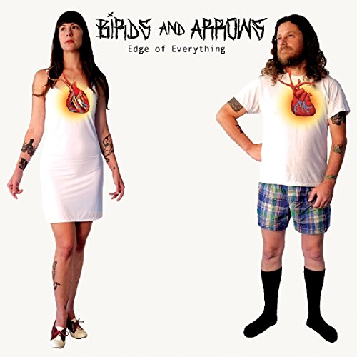 CD cover featuring a man and woman with heart illustrations on clothing.