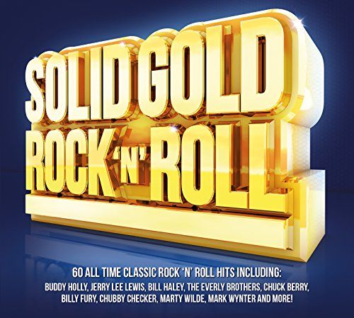 CD cover with golden “Solid Gold Rock N Roll” text and reflective surface.