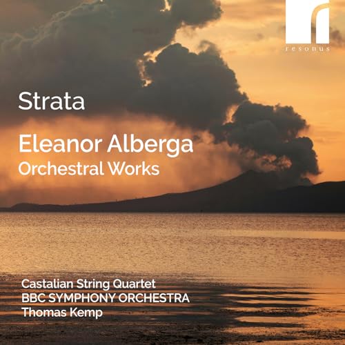 CD cover for "Strata" by Eleanor Alberga, featuring landscape imagery.