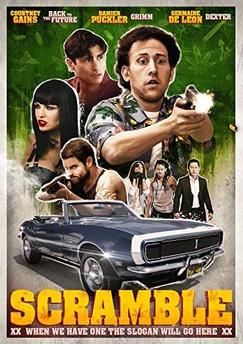 Scramble" DVD cover featuring multiple actors and a classic blue car.