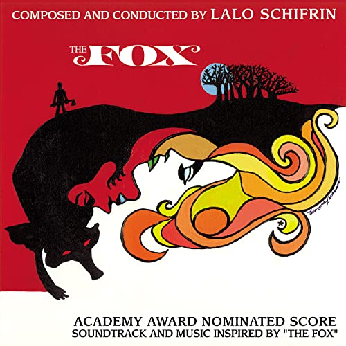 CD cover for “The Fox” soundtrack by Lalo Schifrin, featuring abstract art.