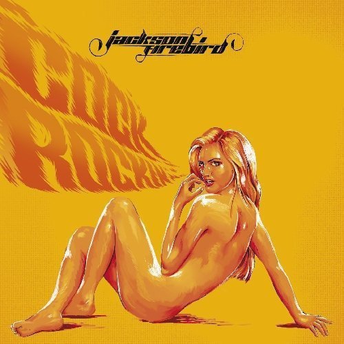 CD cover: woman and flames in a retro, orange-toned illustration.