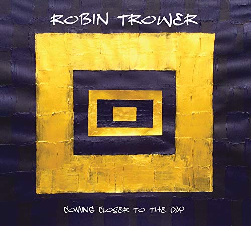 Robin Trower album cover: nested yellow and black squares on dark background.