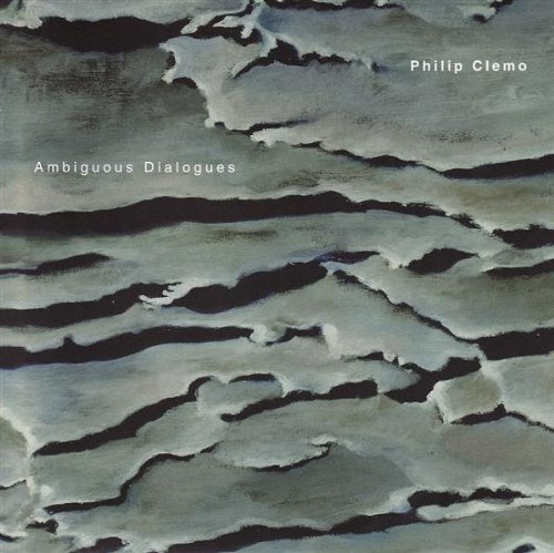 CD cover for āAmbitious Dialoguesā with abstract, dark grey and white waves.