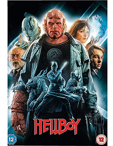 Hellboy DVD cover featuring the red demon and supporting characters.
