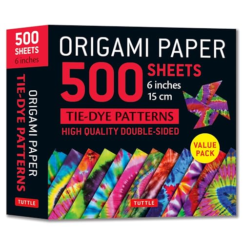 Origami Paper 500 sheets Tie-Dye Patterns 6" (15 cm) : Tuttle Origami Paper: Double-Sided Origami Sheets Printed with 12 Designs (Instructions for 6 Projects Included)