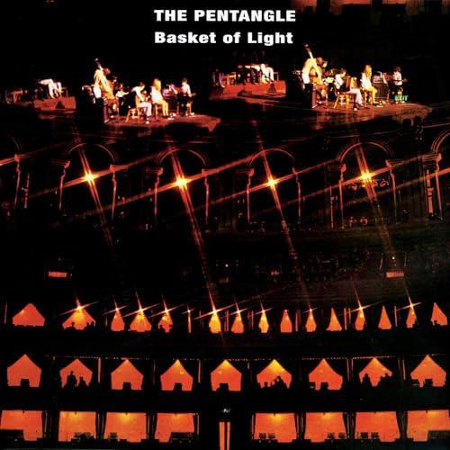 Album cover for "Basket of Light" featuring a band on stage.