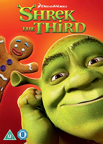 Shrek and Gingy the gingerbread man on a DVD cover.