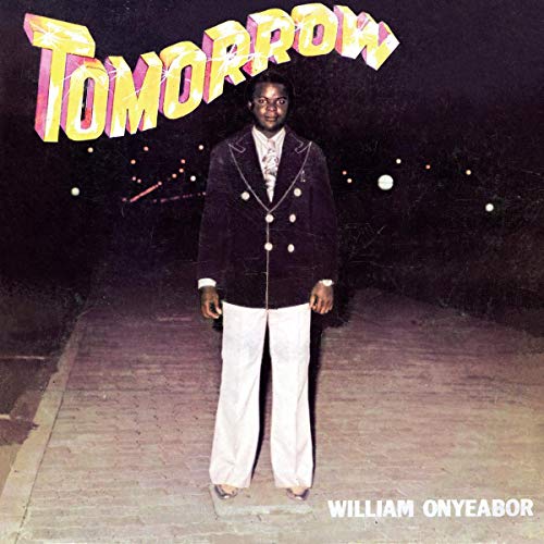 Album cover for William Onyeabor’s “Tomorrow” featuring a man in a suit.