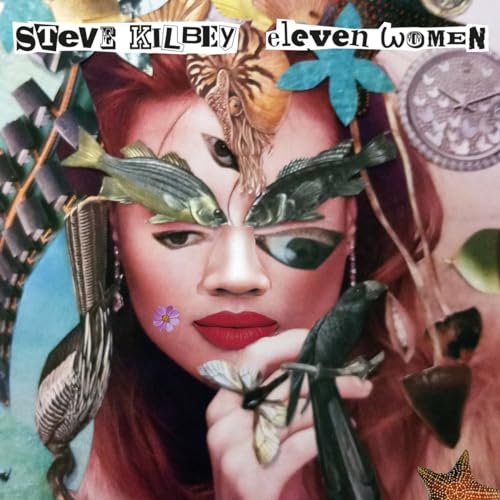 Album cover featuring a woman with fish and birds, collage style.