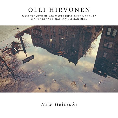 CD cover for Olli Hirvonen’s “New Helsinki” with building reflections.