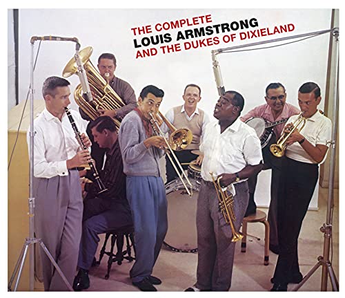 Louis Armstrong and the Dukes of Dixieland jazz band album cover.