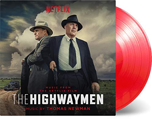 The Highwaymen" soundtrack gatefold vinyl with red record and film poster image.