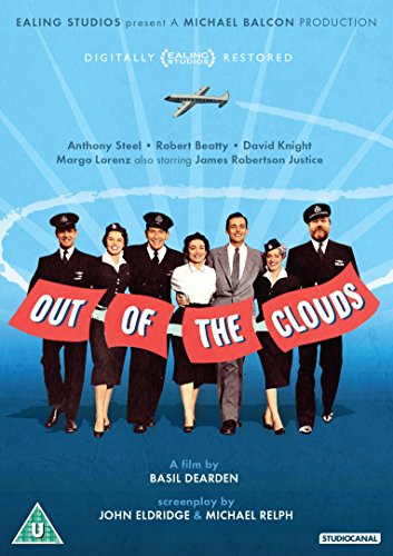 DVD cover for “Out Of The Clouds” featuring airline staff in uniform.