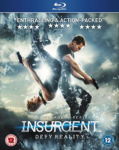 Insurgent" Blu-ray cover featuring two figures in action poses with guns.