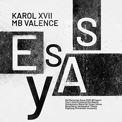 CD cover for Karol XVII & MB Valence’s “Essay” with abstract typography.